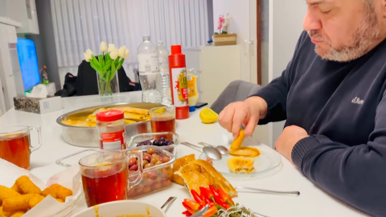 ‼️Riskli‼️OĞLUM ve EŞİM için ENDİŞELENİYORUM😓kar yolladı kapattı❄️☃️Akşam kahvaltı menüsü😘