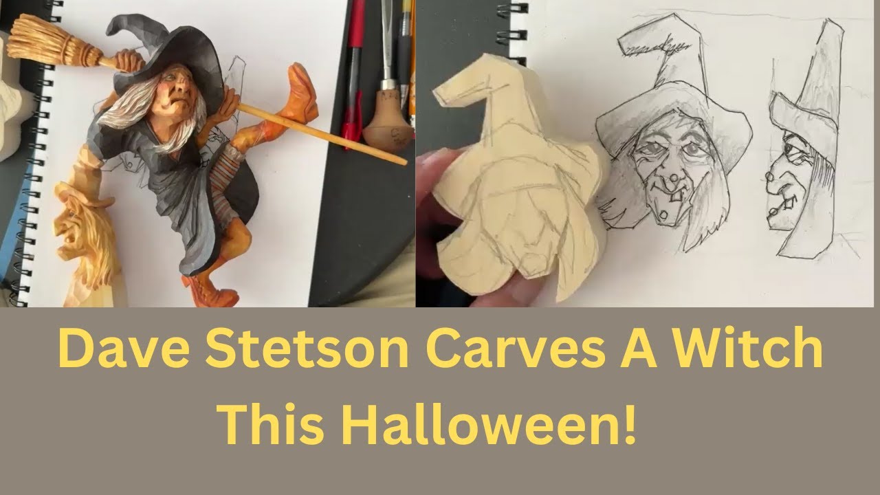 Watch This Caricature Carver Bring a Witch to Life for Halloween—Unbelievable Details!