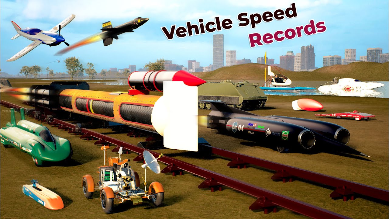 Speed Comparison of Fastest vehicle on Air | Land | Water | rails
