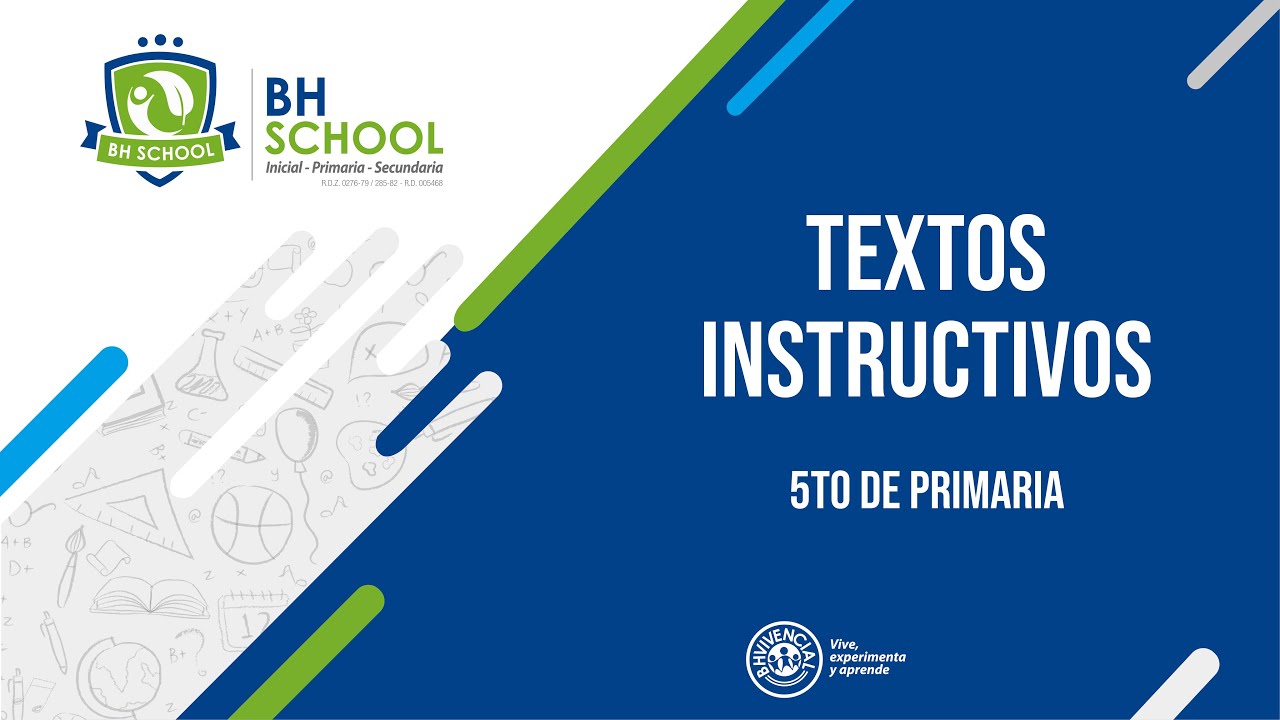 Textos instructivos - 5to de primaria