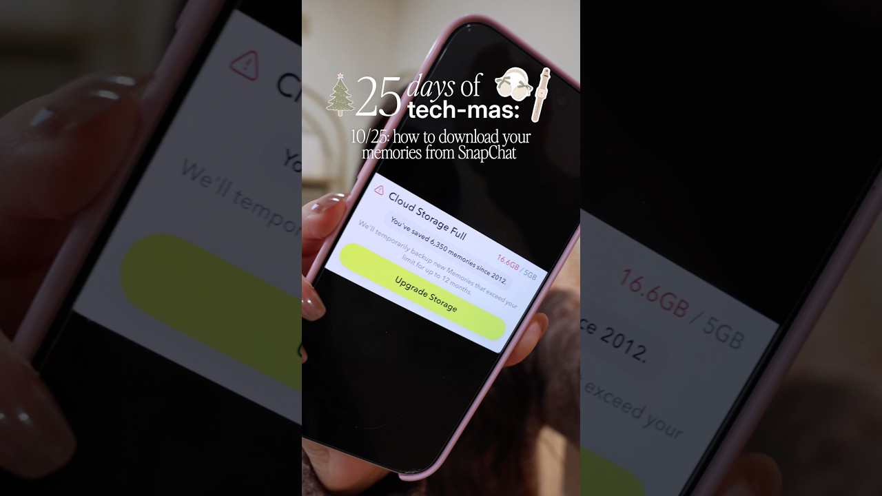 Как скачать и сохранить свои воспоминания из Snapchat! *Techmas Day 25 октября* 