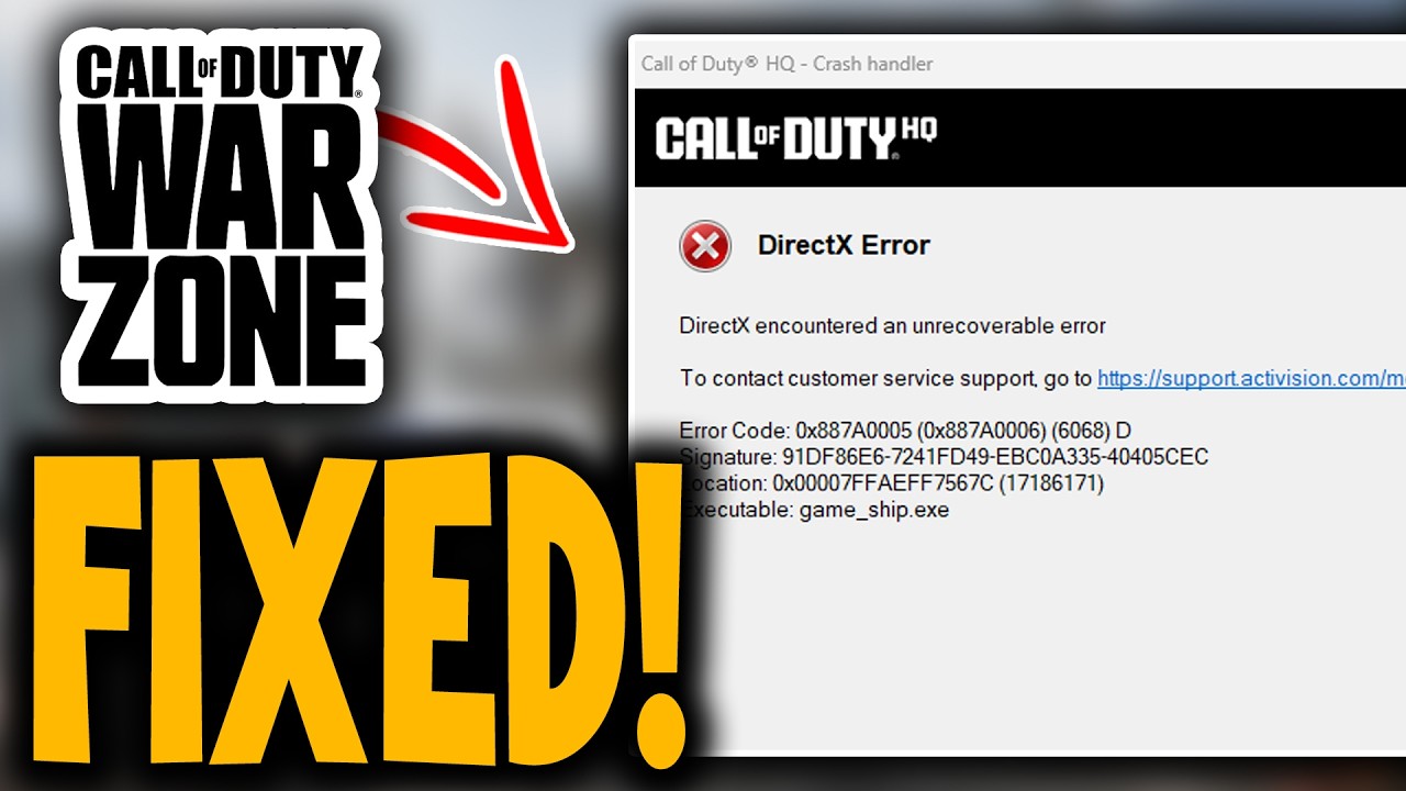 How to Fix Call of Duty Warzone DirectX Error - Full Guide