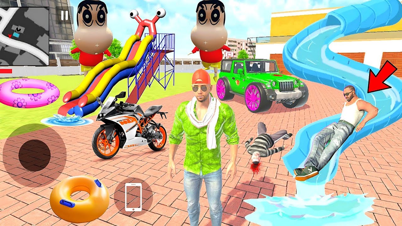 🤩 Franklin Ke Sath Water Slide Enjoy ki 💥😱 Indian Theft Auto 💥🤩 Indian Bike Driving 3d 💥🤯 New Update