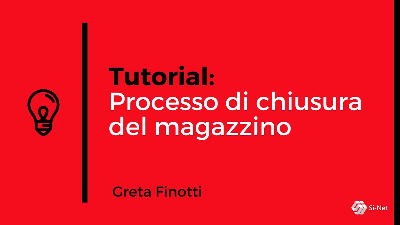 [Esolver] Processo Chiusura Magazzino