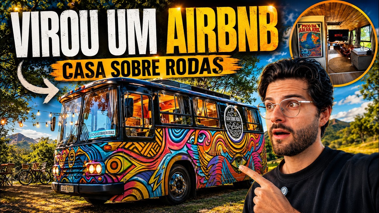 Ele transformou um ônibus antigo em um Airbnb lucrativo! Acompanhe o processo