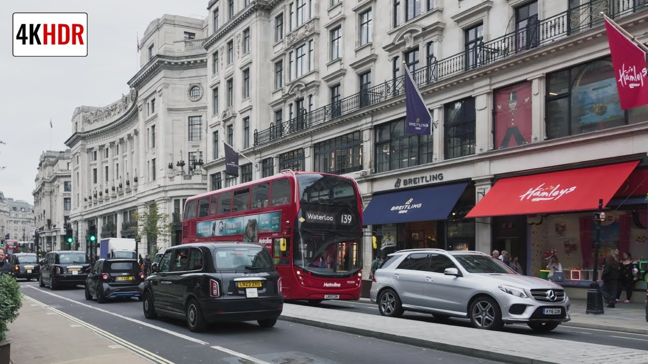 Central London Regent Street Autumn Walk | Luxury Shopping & City Life 4K HDR