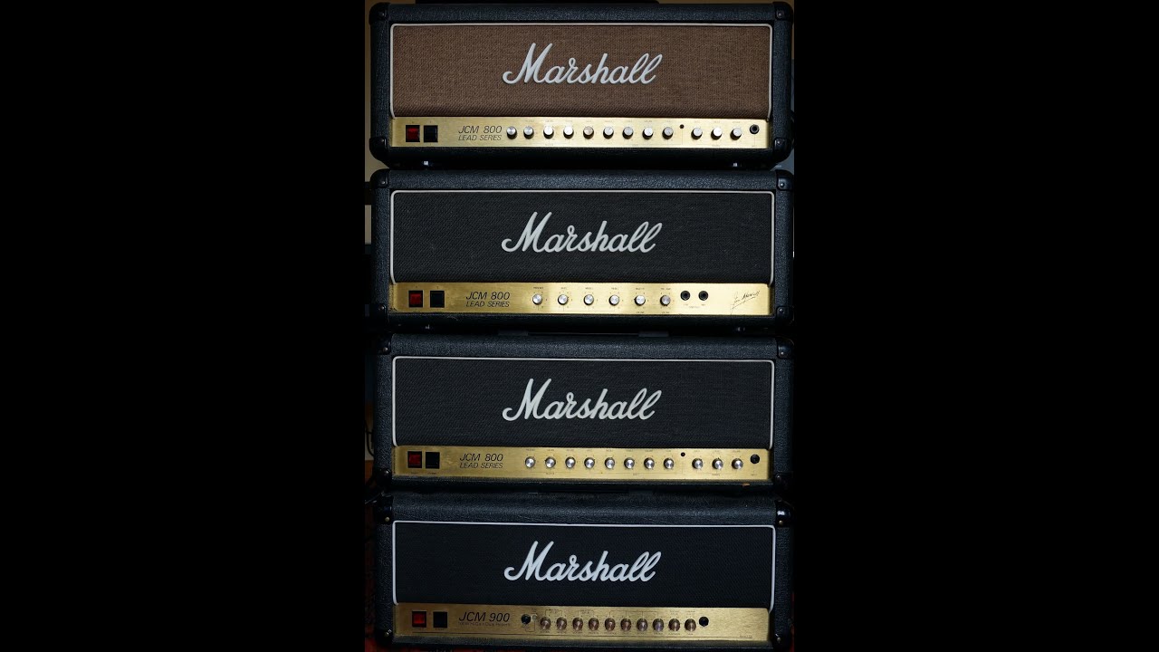 MARSHALL JCM 800 2203 vs JCM 800 2010 vs JCM 800 2205 vs JCM 900 Dual Reverb (no talk)