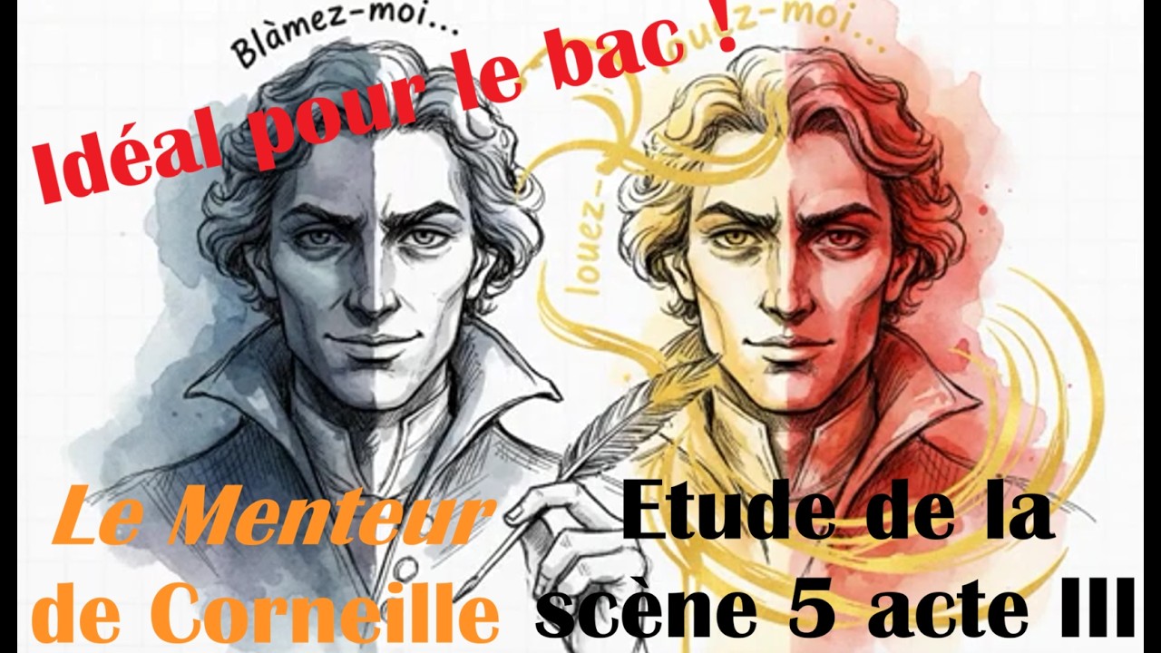 Le Menteur - Acte III, scène 5🤥 (texte en description) #bacdefrançais #premiere #corneille