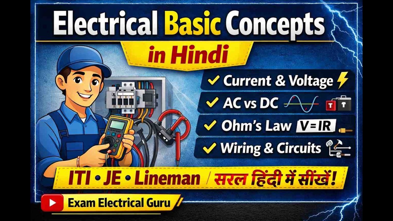 Electrical Basic Concepts in Hindi | Electrician & All Electrical Exams | Complete Beginner Guide