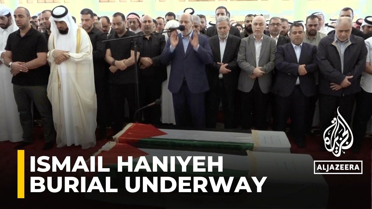 Haniyeh burial underway
