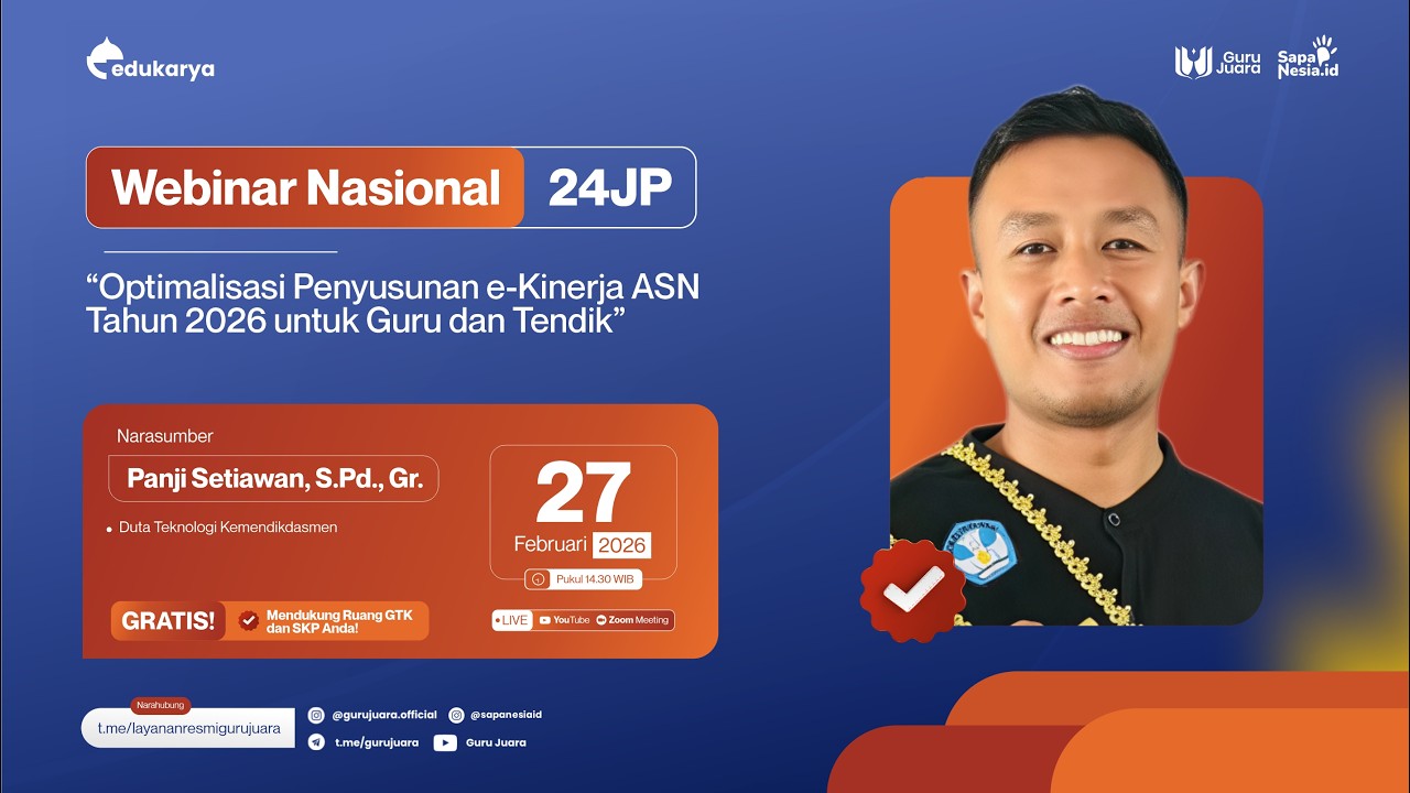H2: Webinar Nasional 24JP - Optimalisasi Penyusunan e-Kinerja ASN Tahun 2026 untuk Guru dan Tendik