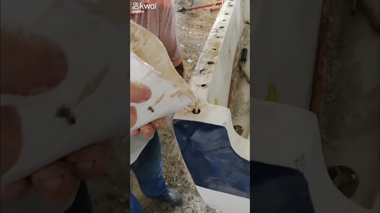 restauração espelho de popa lancha