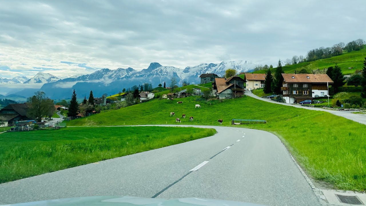 Driving through •Seftigen • Riggisberg •Burgistein | Beautiful Village in Switzerland 🇨🇭| Bern 🍀