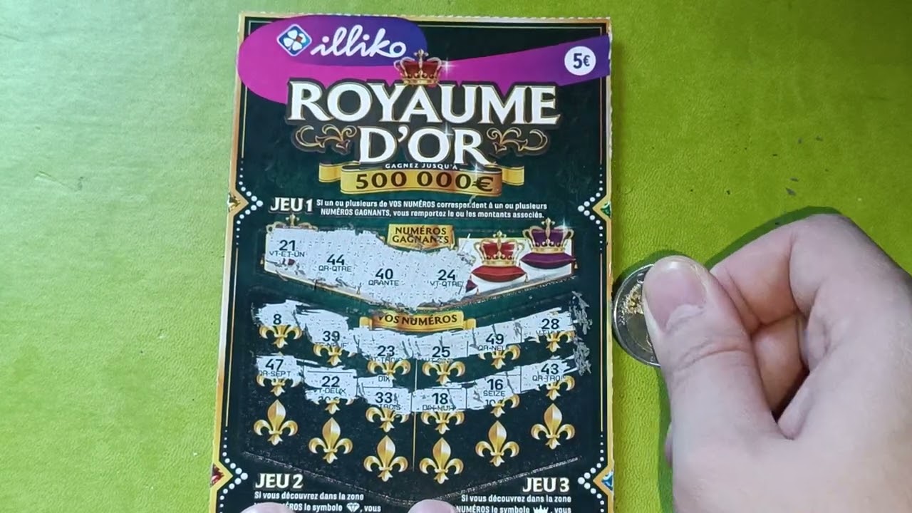 decouverte de nouveaux royaume d'or + grattage d'un ticket bonus
