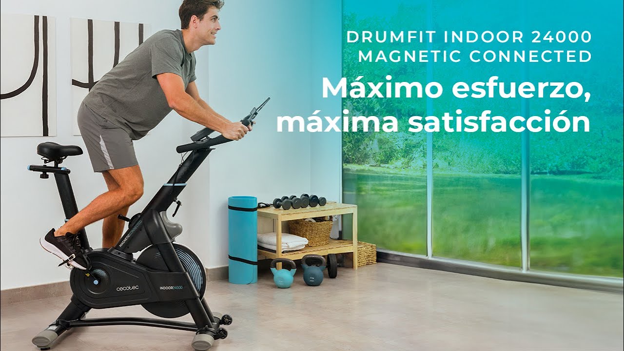 Bicicleta indoor DrumFit Indoor 24000 Magnetic Connected con resistencia magnética e inercia de 24Kg