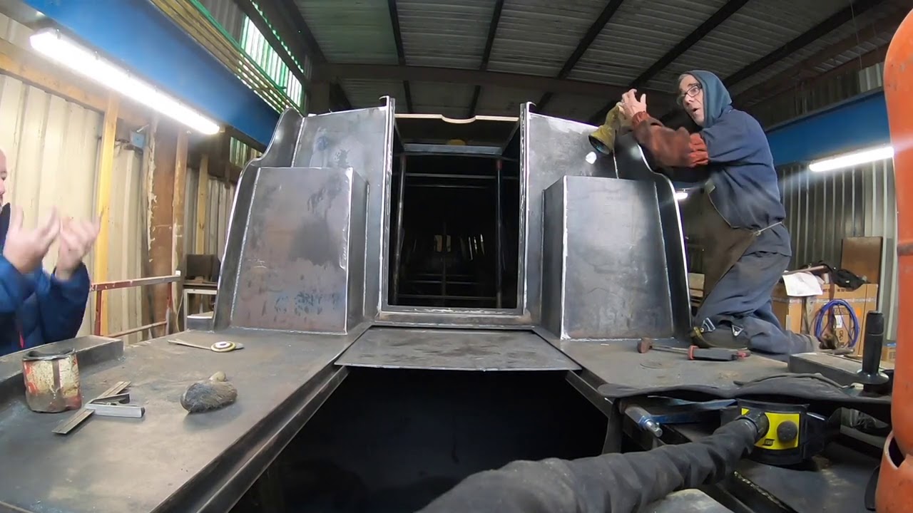 Vlog 12, Steel Narrowboat Shell Build - Week 8