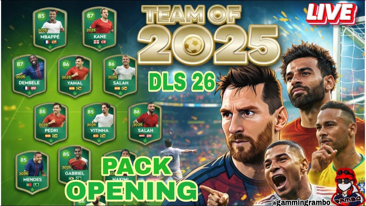 🔴 DLS 26 LIVE | Team of 2025 Event Pack Opening 🔥