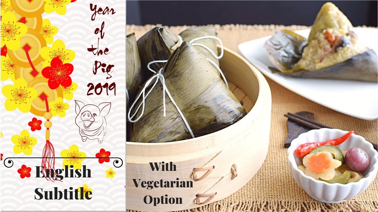 Bánh Ú Mặn & Chay (Savory Pyramid Sticky Rice Cake) - Món Ngon Ngày Tết (Food For Lunar New Year)