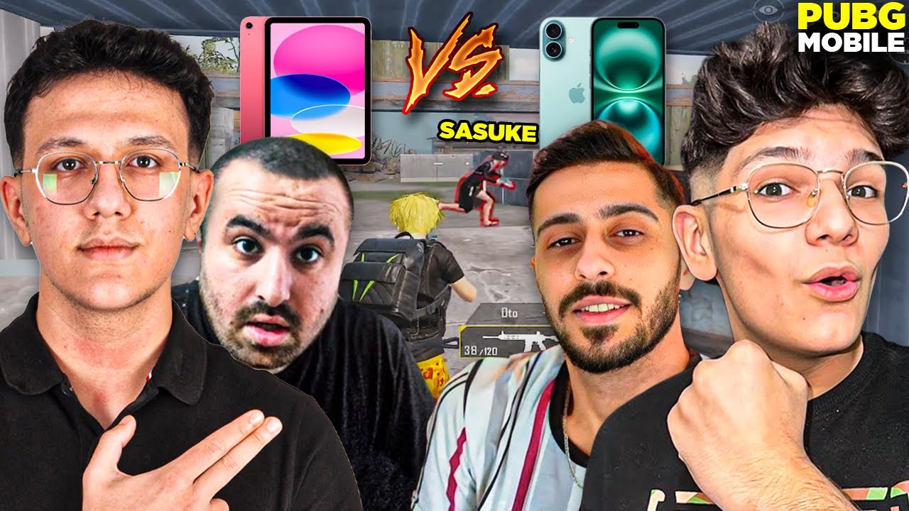 TABLET VS TELEFON 120 FPS w/ SASUKE ,ALEMDE SEKO, JEZZY - PUBG MOBİLE