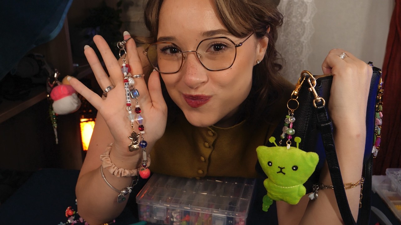 ASMR Crafty Girl Wants to be Your Friend, Makes You a Gift 😊💜 Show & Tell, Soft Spoken Chatting