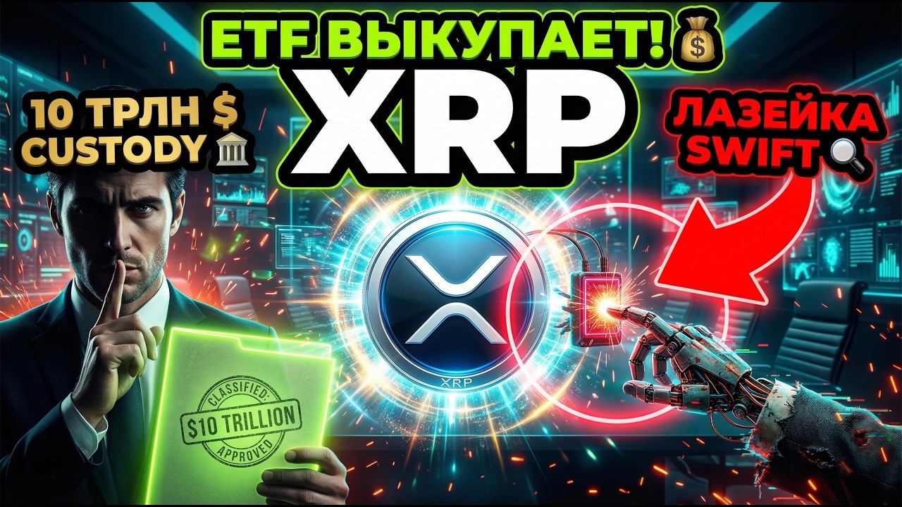 XRP 👀Custody готовят под $10 трлн 🏦ETF выкупают монеты с бирж 💰а SWIFT уже ищет лазейку в XRPL 🔍