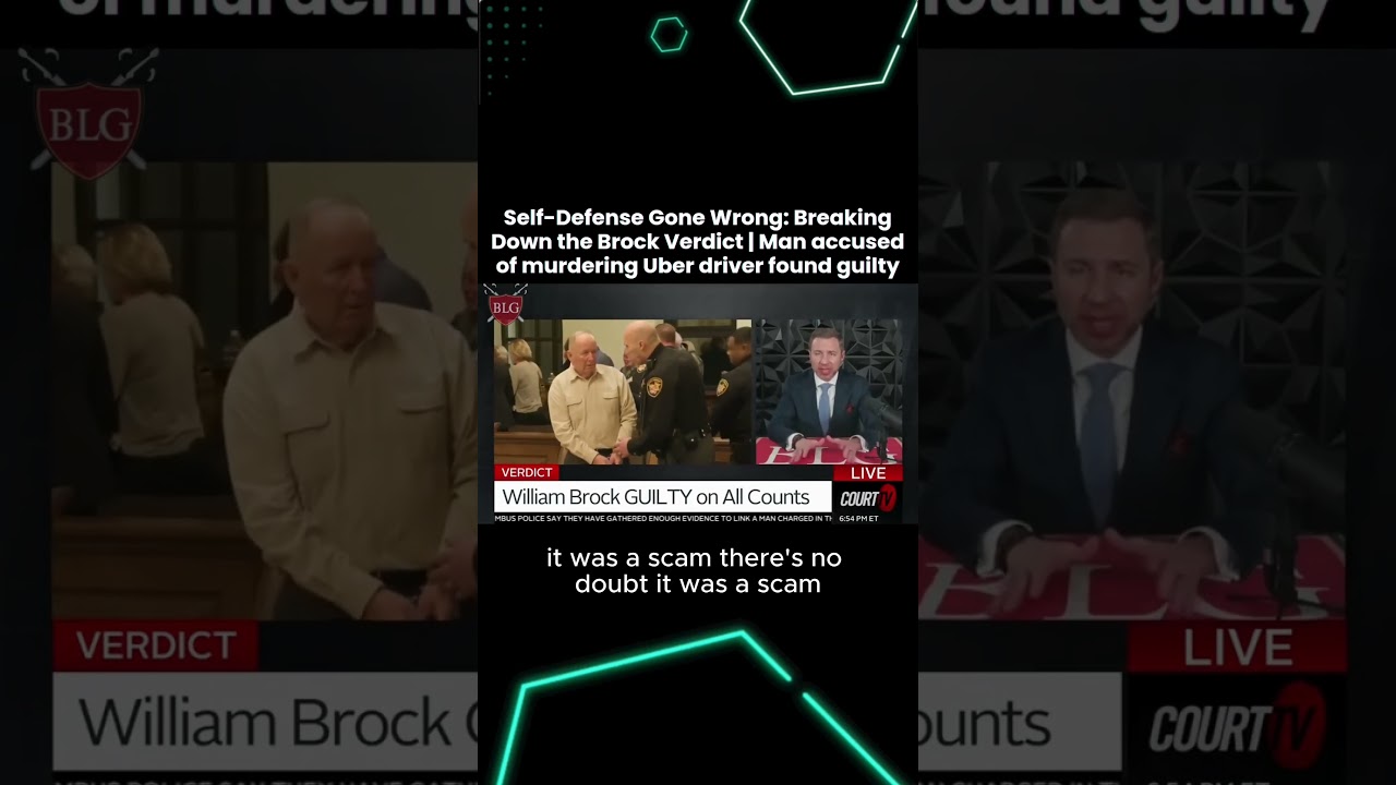 Self-Defense Gone Wrong: #Brock Guilty | Man accused of murdering Uber driver found guilty