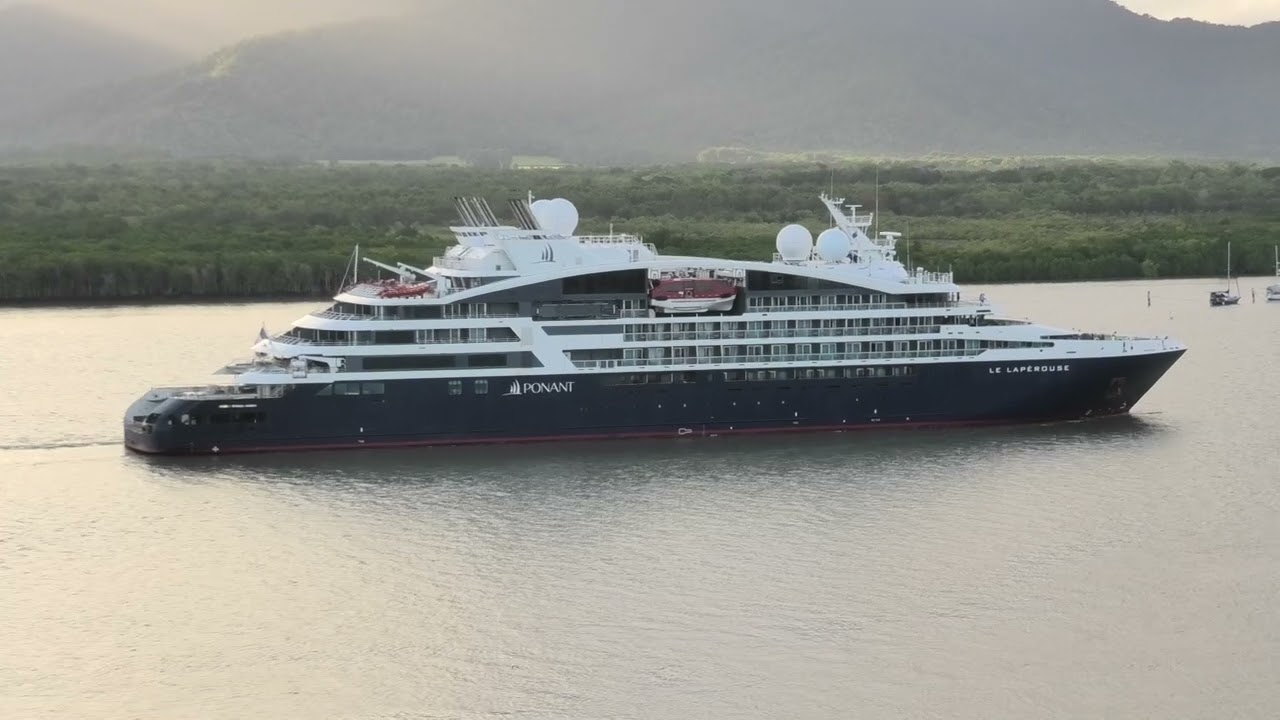 Le Laperouse, Cruise Ship, Arriving in Cairns Harbour on 17 Oct 2024.