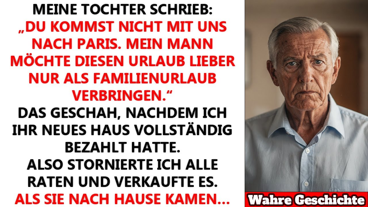 Meine Tochter schrieb mir: „Du kommst nicht mit. Mein Mann meint, es wäre besser, wenn du gehst …“
