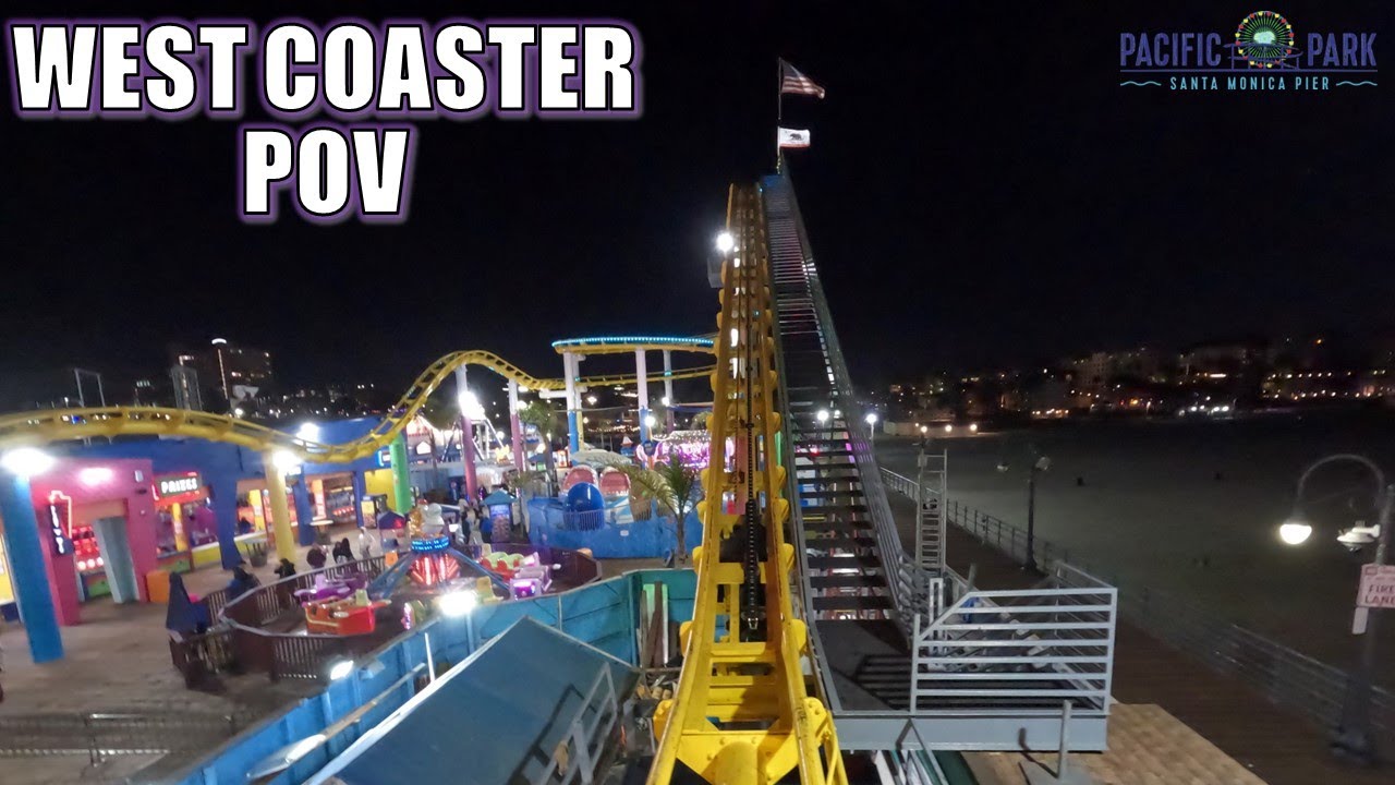 Santa Monica West Coaster POV (Front, 4K 60FPS), Pacific Park Roller Coaster | Non-Copyright