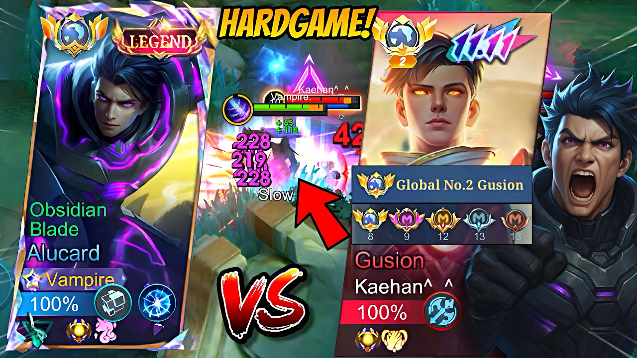 NABRAK TOP GLOBAL 2 GUSION! PERTARUNGAN ALUCARD SENGIT SALING CULIK 🔥 | MLBB