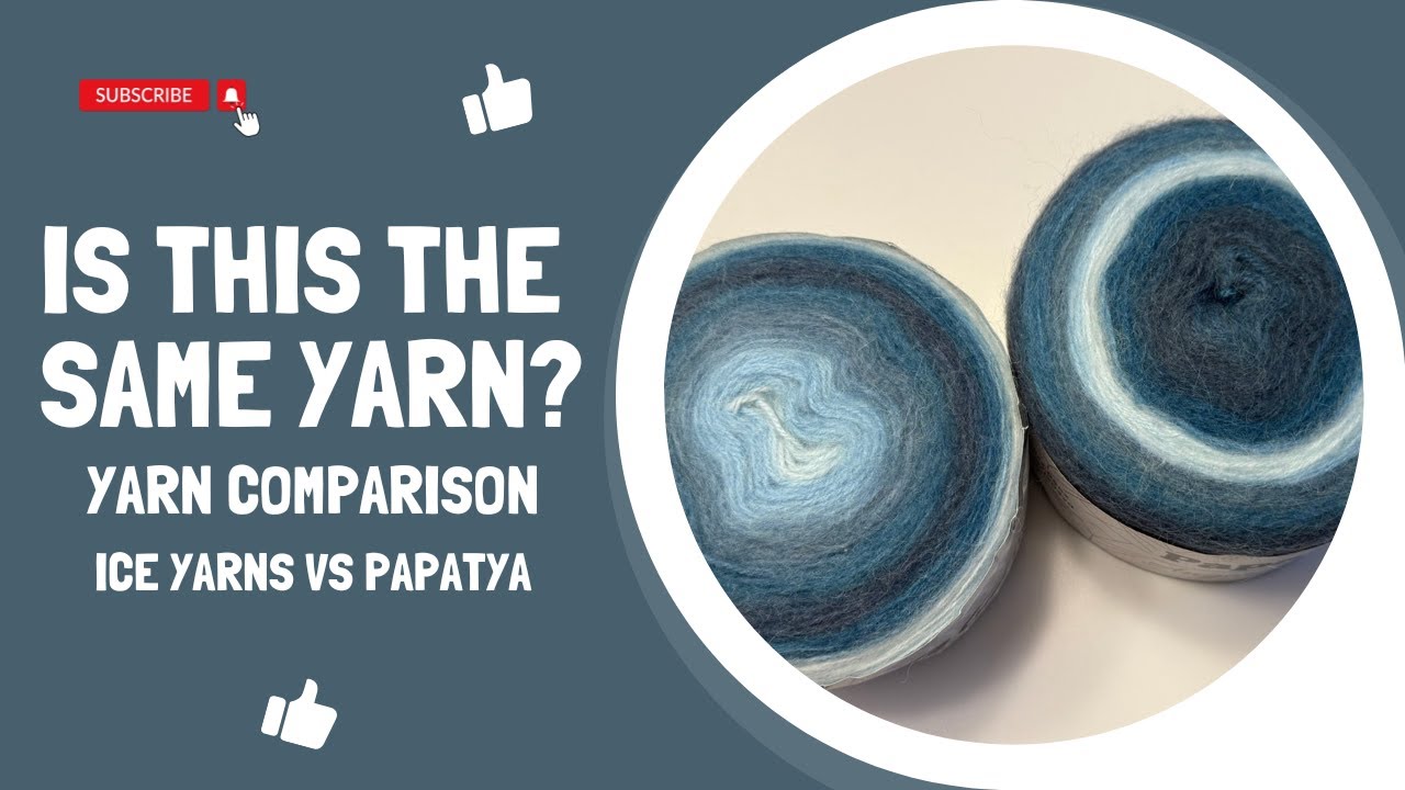 Yarn Comparison - Ice Yarns Cakes Angora vs Papatya Angora Cake