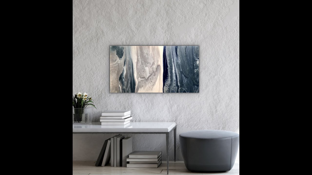 Puffy Landscape :)  Acrylic Pour Painting, Art Tutorials