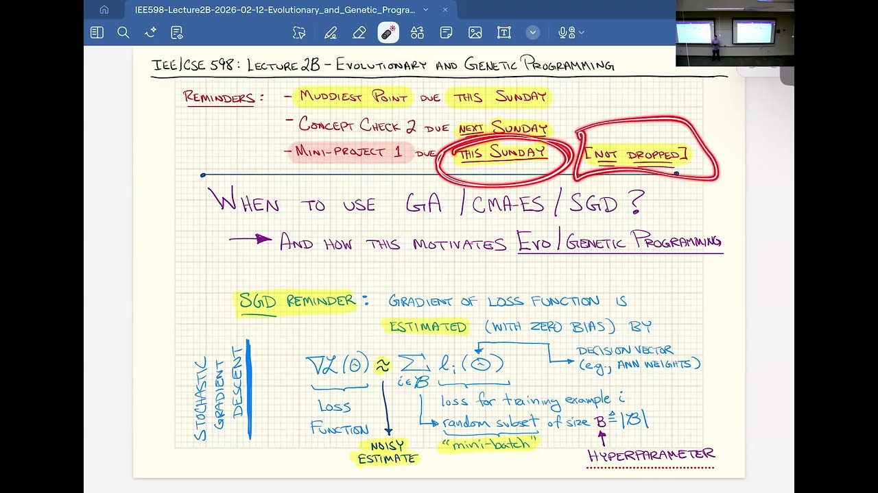 IEE/CSE 598: Lecture 2B (2026-02-12): Evolutionary and Linear Genetic Programming