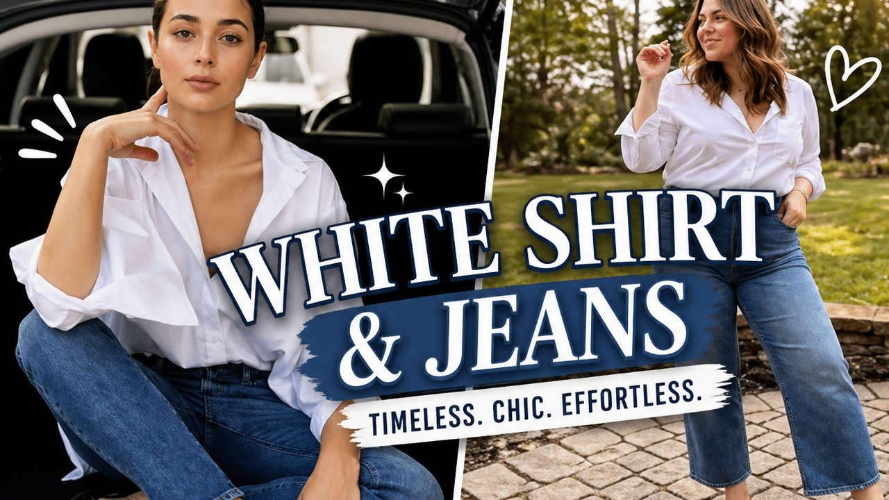 How to style white shirt and jeans?