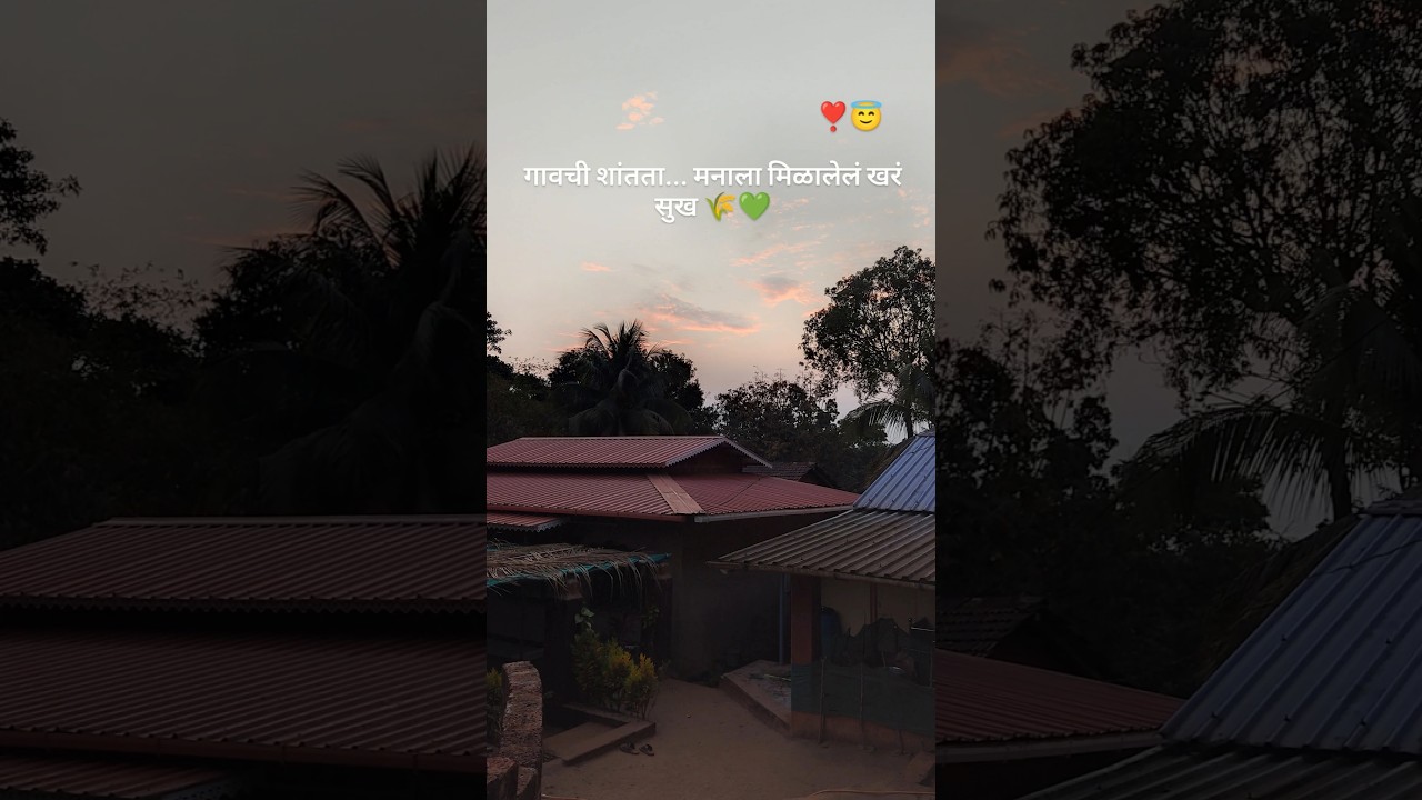 गावची शांतता… मनाला मिळालेलं खरं सुख🌴😇 