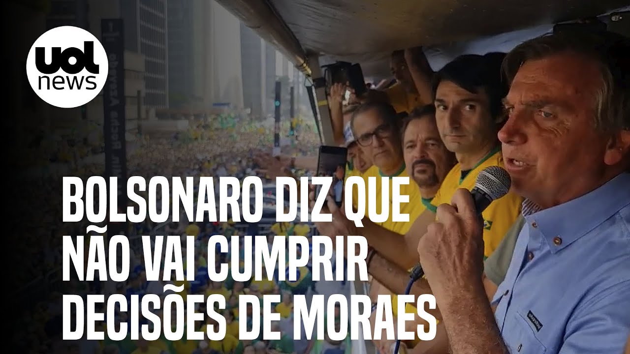 Bolsonaro chama Alexandre de Moraes de canalha em discurso na Avenida Paulista