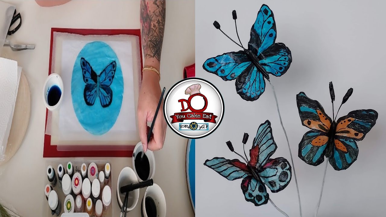 How to make Translucent Rice Wrapper Butterfly l Rice Paper Butterfly Tutorial