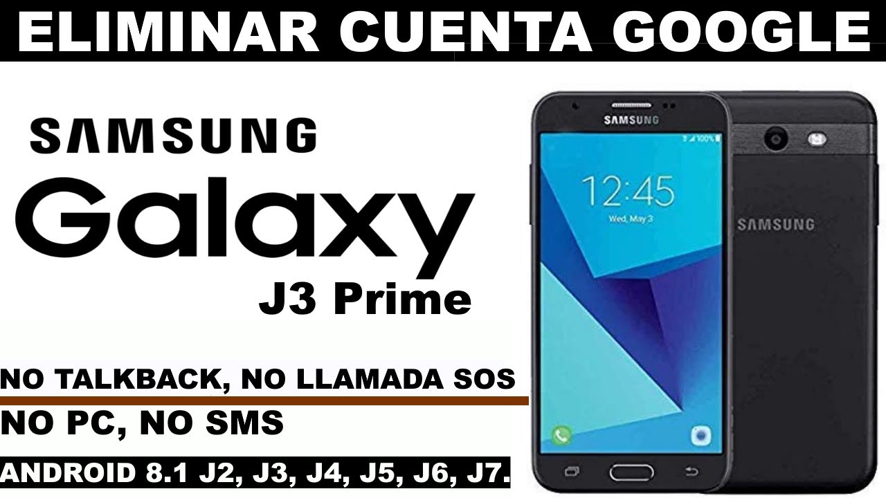 🚩🔷Eliminar, Quitar Cuenta Google 📱Samsung  J3 prime | SM J327W | ✅Saltar Cuenta Google 2021
