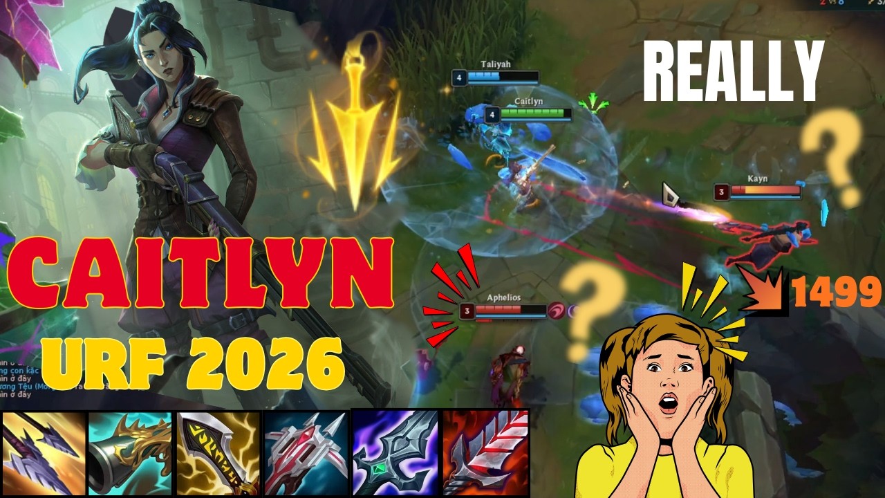 🔥 Caitlyn URF full chí mạng bắn nát team địch – Sát thương khủng khiếp! 🔥