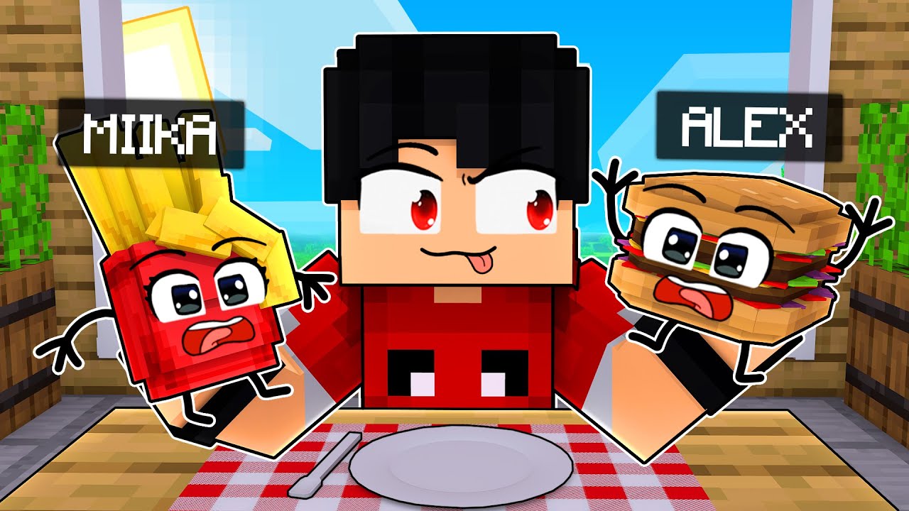 Minecraft, mas meus AMIGOS VIRARAM COMIDA