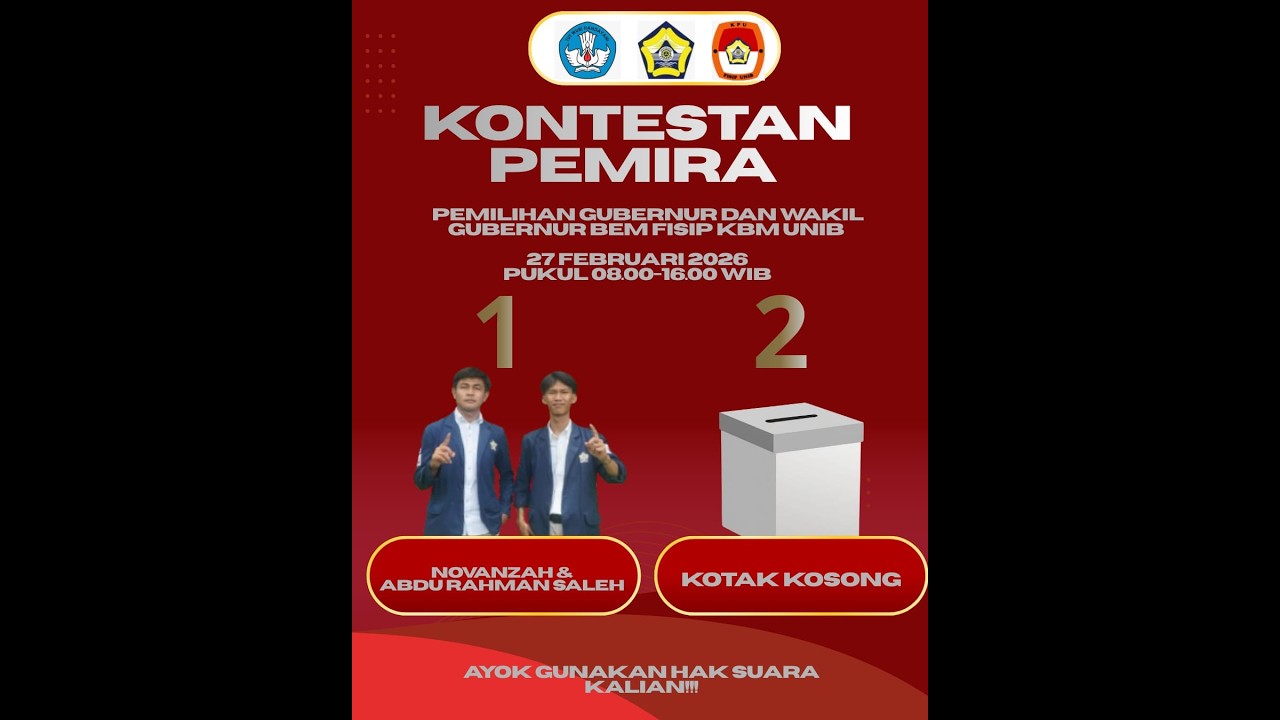LIVE - PEMILIHAN UMUM RAYA FISIP KBM UNIB 2026