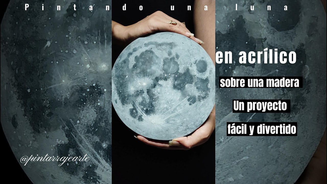 Pintando una luna en acrílico