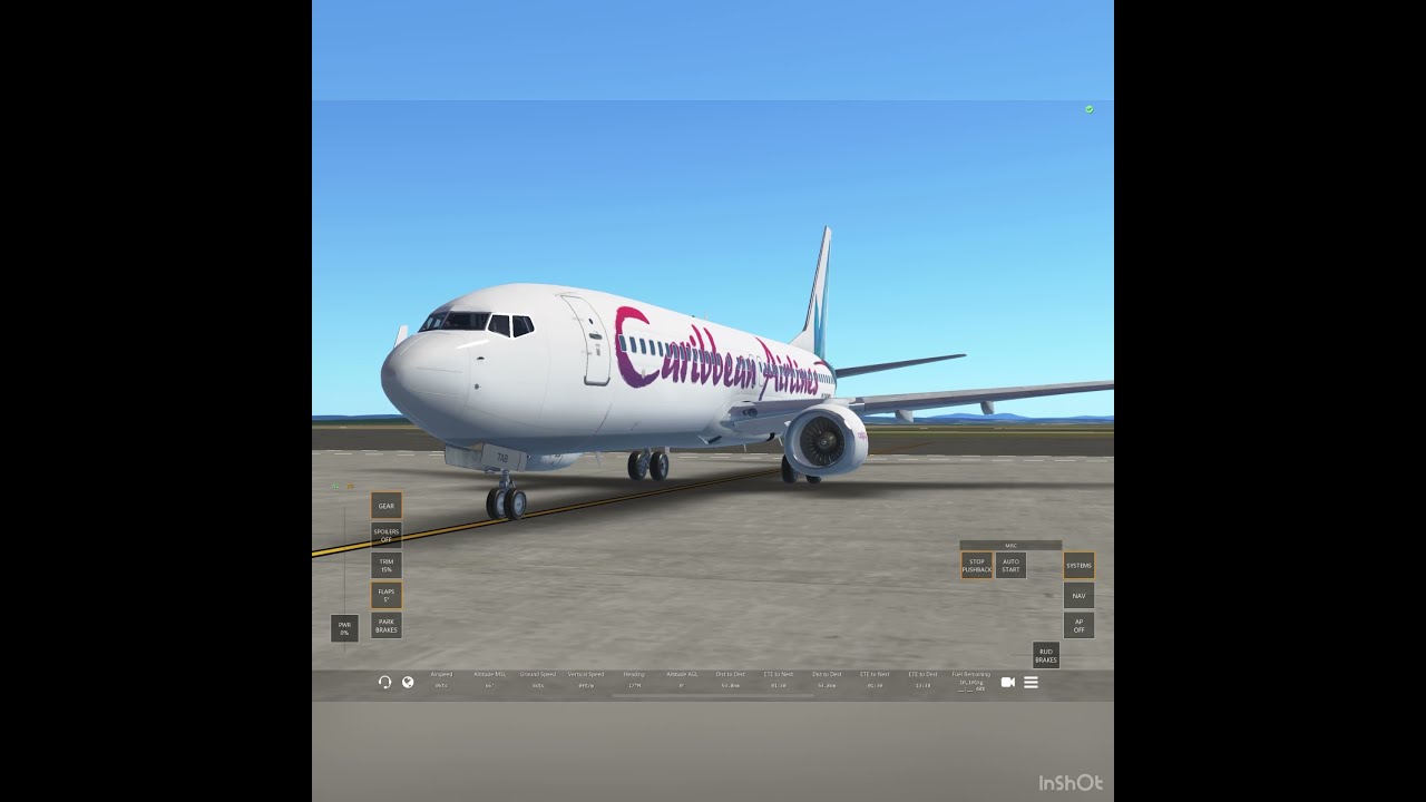 FULL FLIGHT Cal B737-800 POS to TAB #infiniteflight #caribbeanairlines #calvps