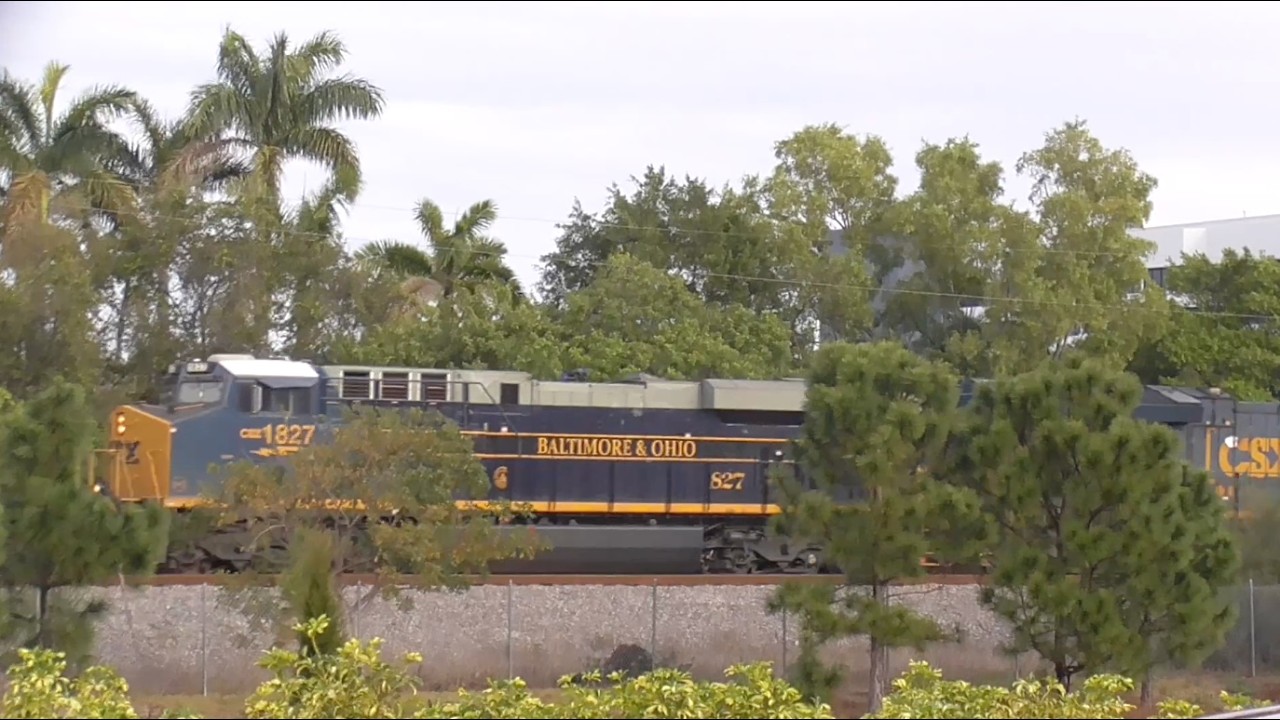 B&O HERITAGE UNIT! CSX 1827 On Train M453, Fouled Amtrak Charger & More From Boca To Boynton 2-16-26