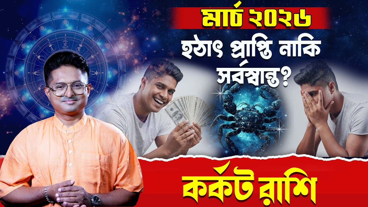 কর্কট রাশি মার্চ ২০২৬ রাশিফল: ১৫ই মার্চের পর কি বড় বিপদ? সাবধান হোন! | Karkat Rashi March 2026