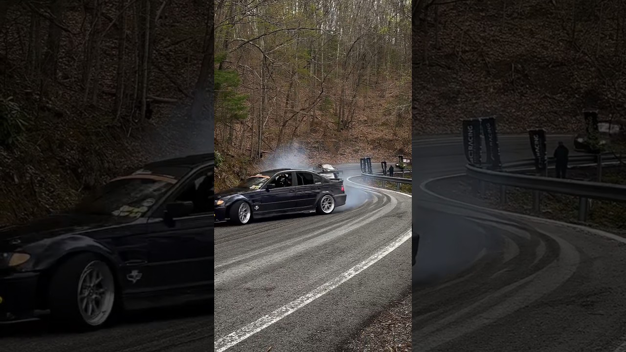 Ever Seen 10 Cars Tandem Drifting on a Mountain At The Same Time?