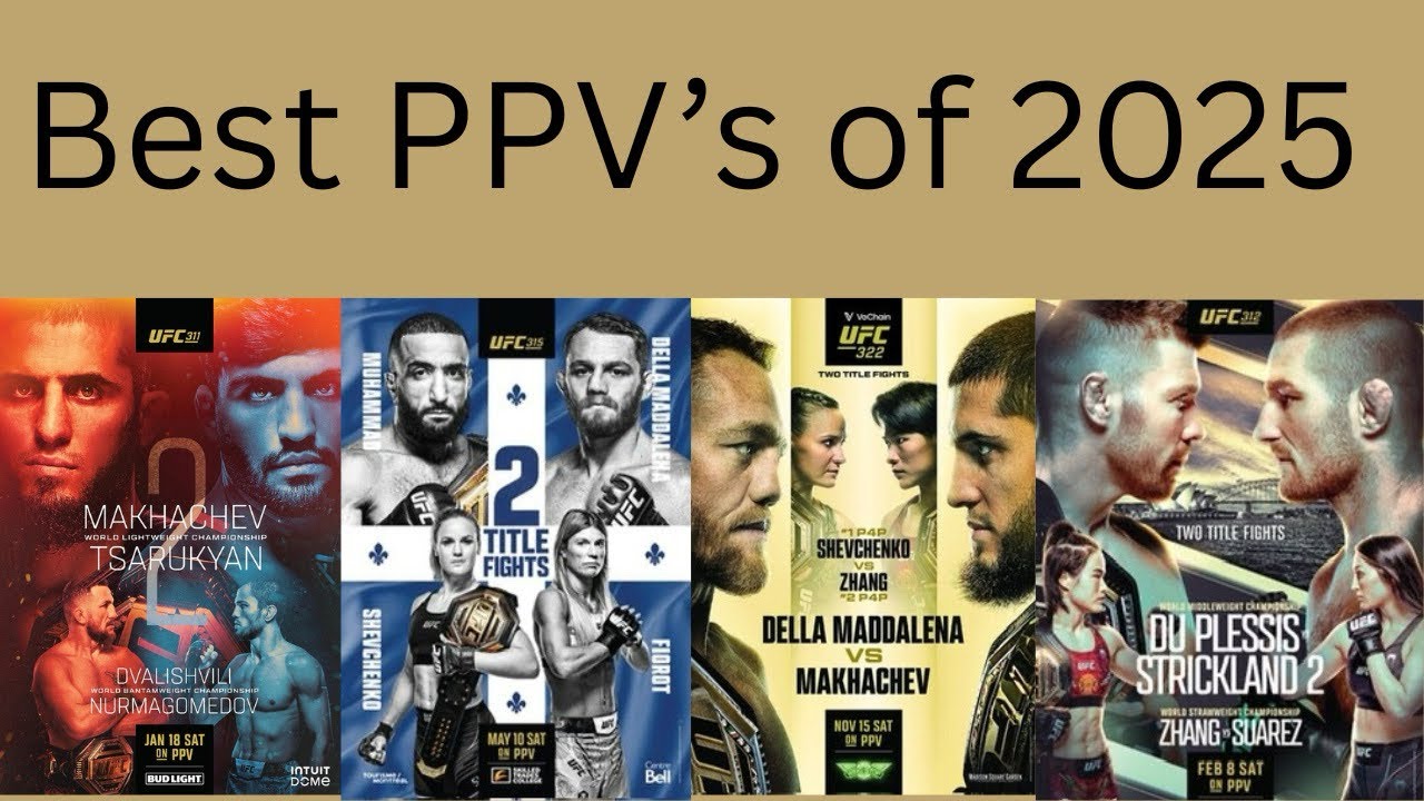 Ranking every single UFC pay-per-view of 2025