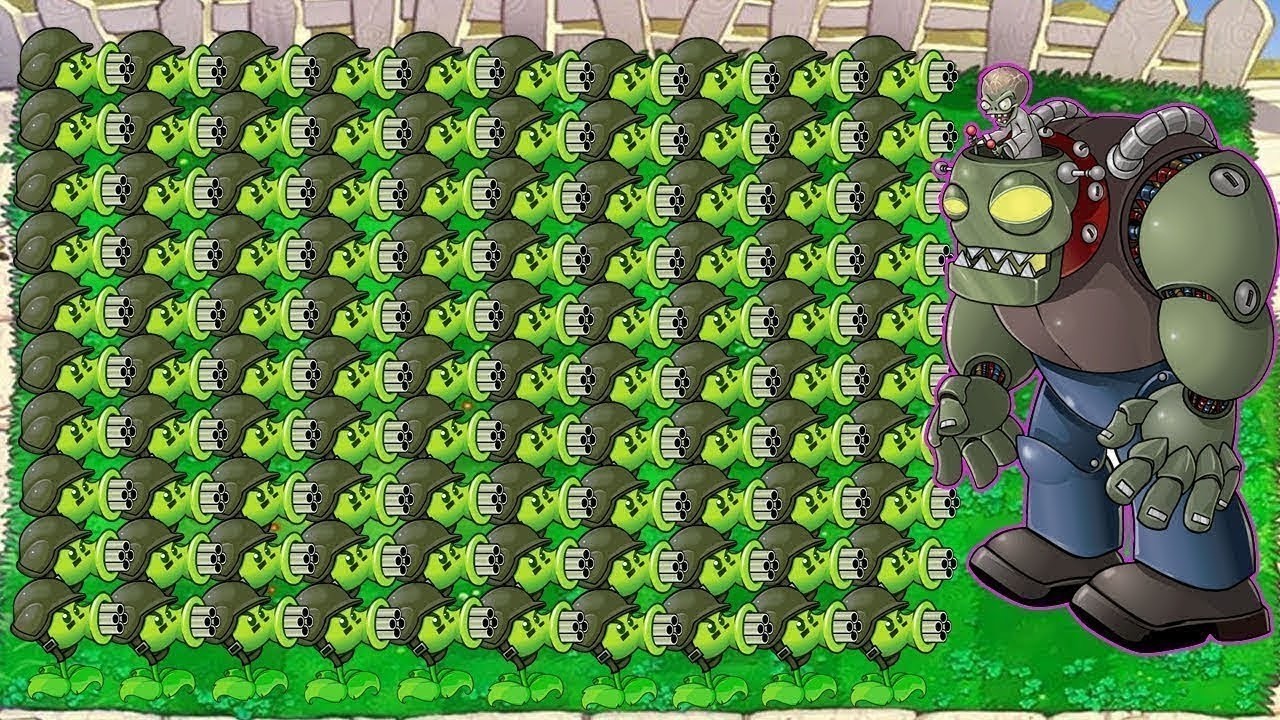 999 Gatling Pea vs Dr Zomboss - Plants vs Zombies Hack