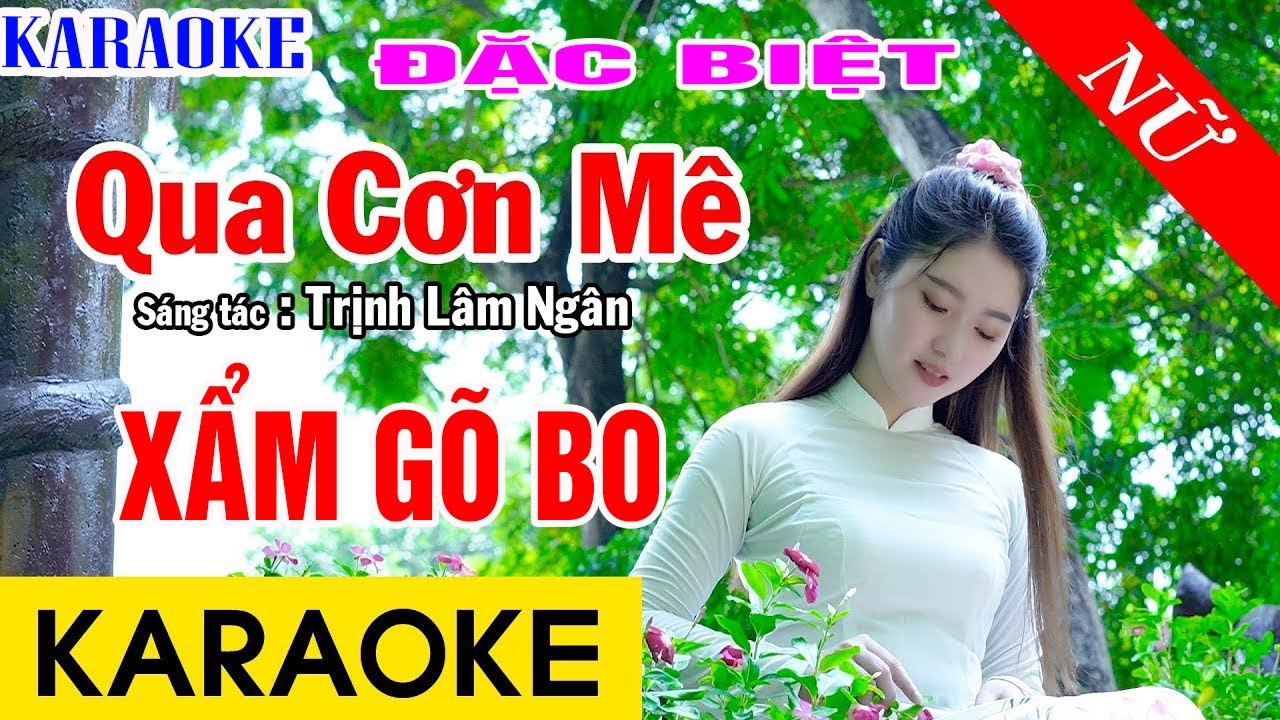 Qua Cơn M&ecirc; ( Xẩm G&otilde; Bo Đặc Biệt ) Karaoke  Tone Nữ - g&otilde; bo guitar