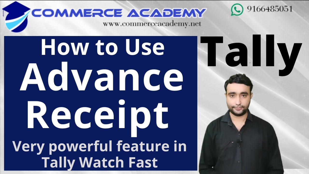 Complete Advance Receipt in Tally.